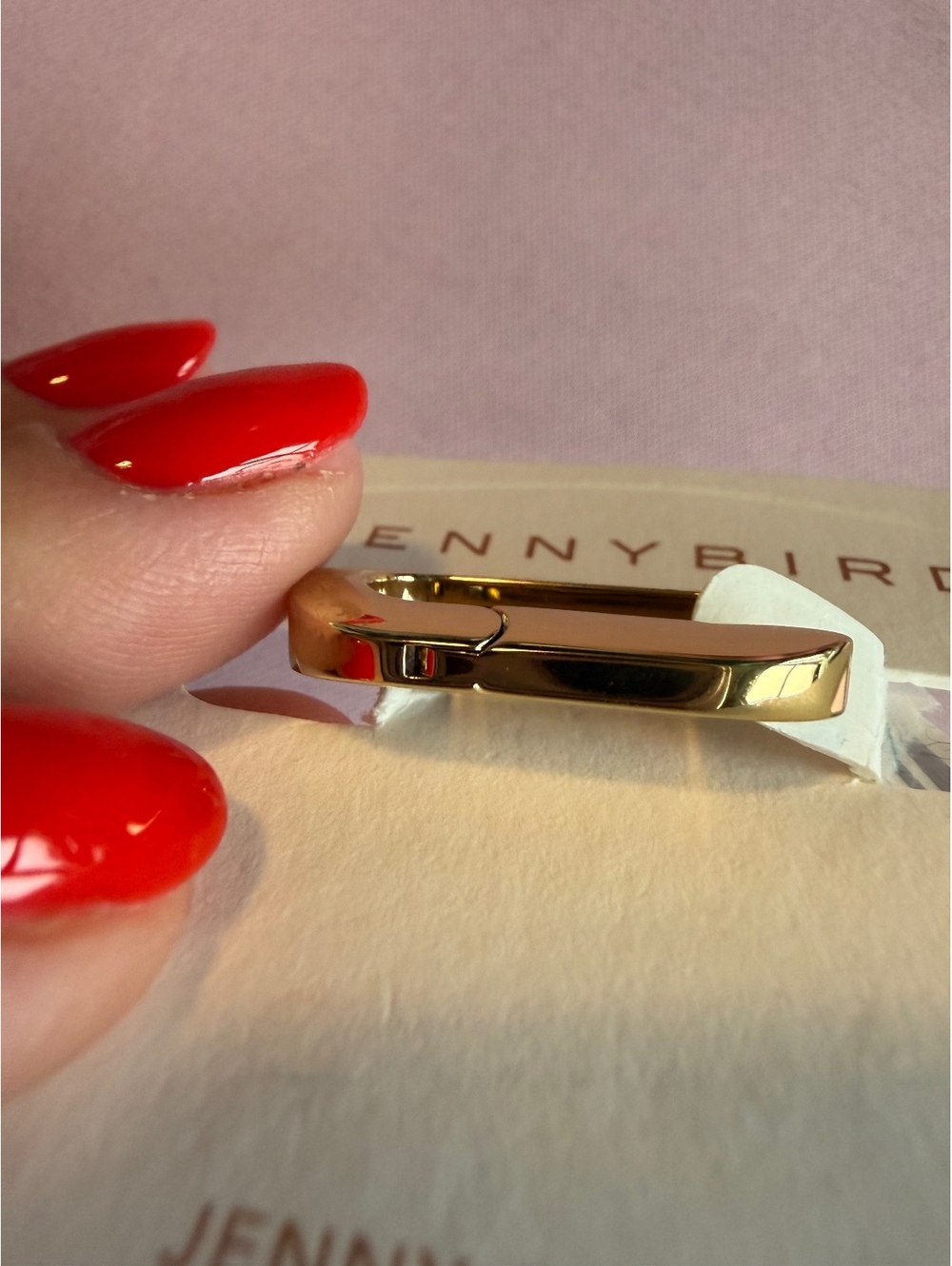 Jenny Bird High Polished Gold Link Earring - Picture 2 of 5